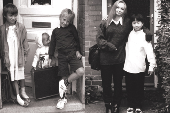Mim and Fred going to school